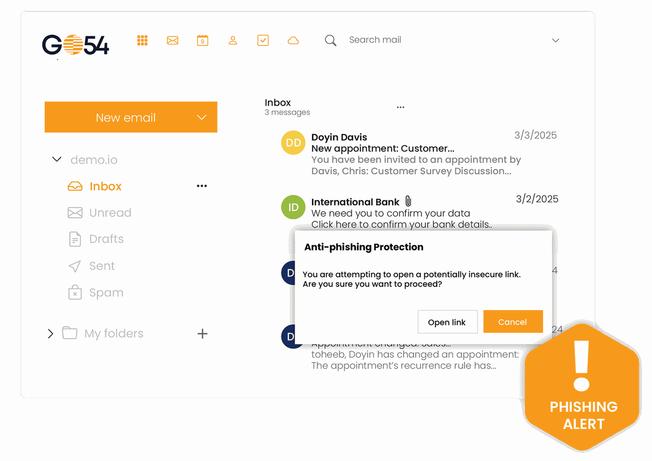 WhoGoHost email calendar and collaboration features
