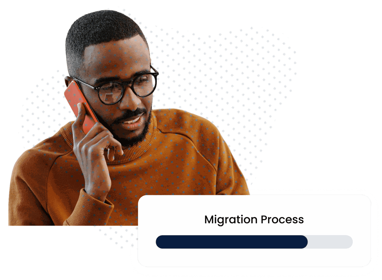 Email migration process illustration