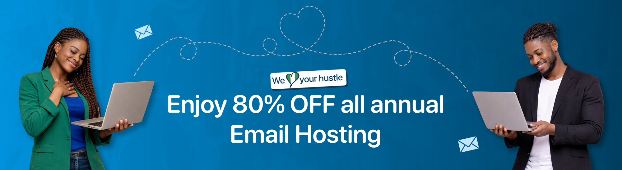 Enjoy 80% off all annual Email Hosting