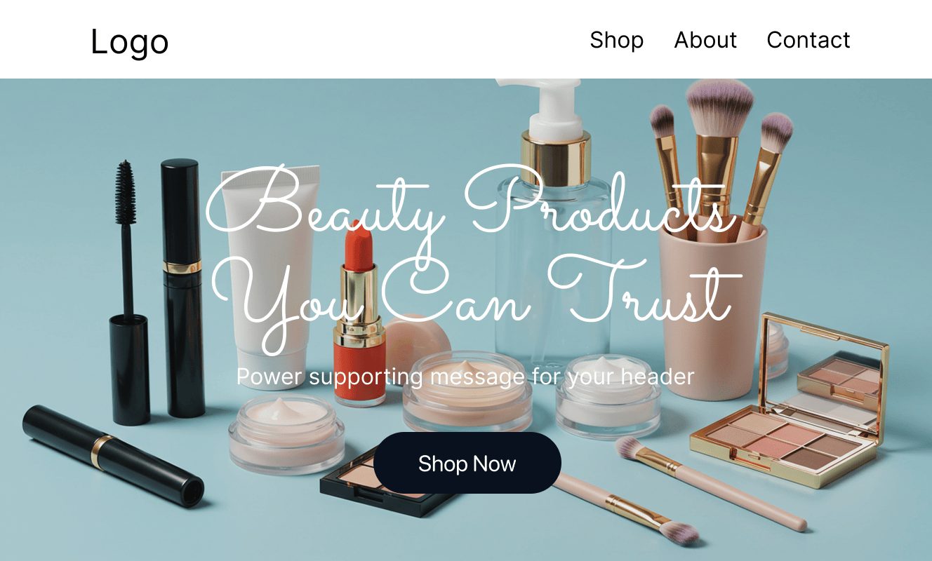 Online store website template